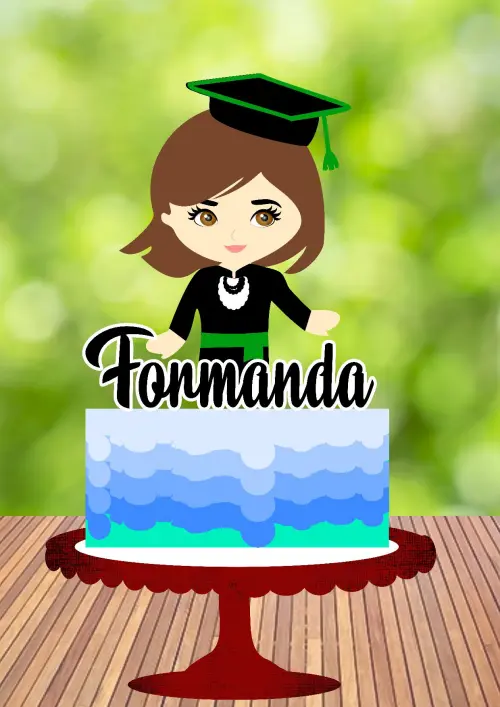 Arquivo de Corte Topo de Bolo - Formatura