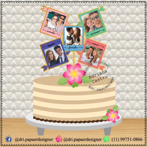 Arquivo de Corte Topo de Bolo - Fotografia