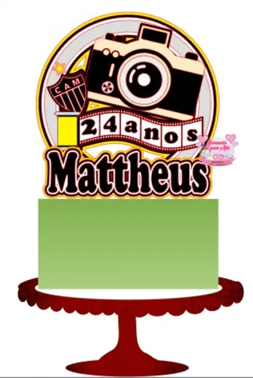 Arquivo de Corte Topo de Bolo - Fotografia