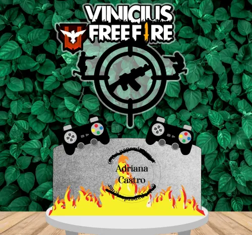 Arquivo de Corte Topo de Bolo - Free Fire