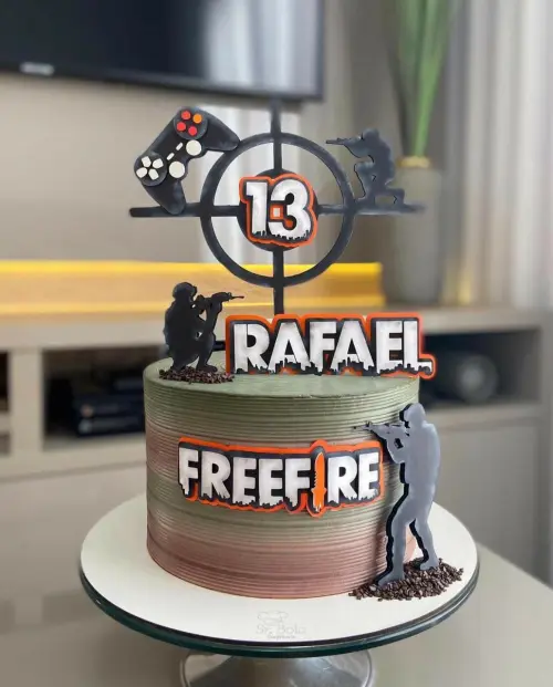 Arquivo de Corte Topo de Bolo - Free Fire