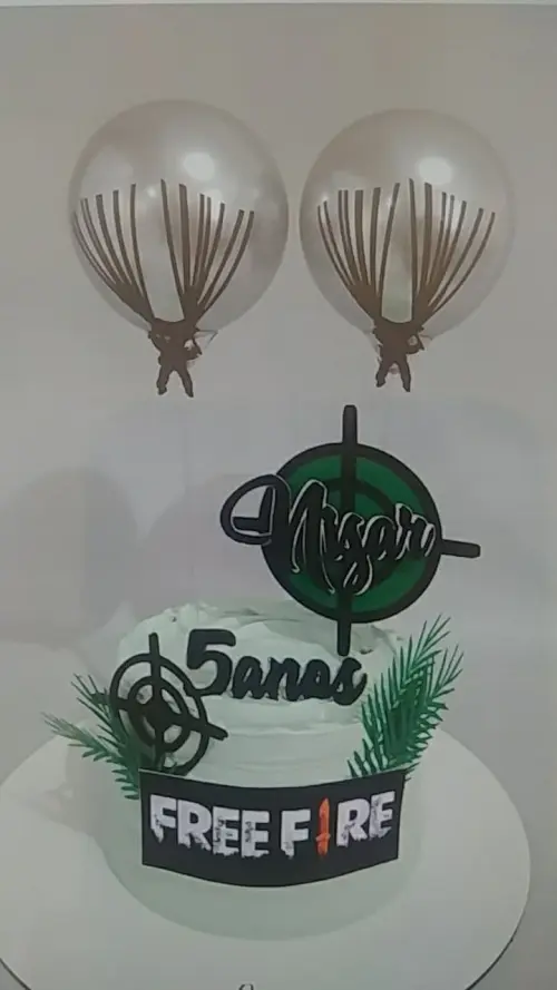 Arquivo de Corte Topo de Bolo - Free Fire