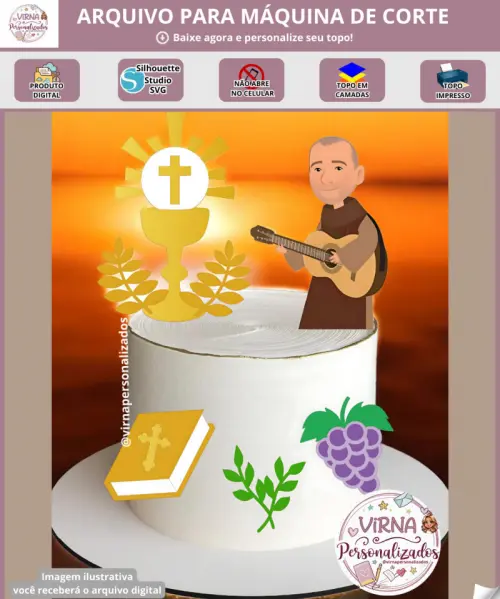 Arquivo de Corte Topo de Bolo - Frei Gilson