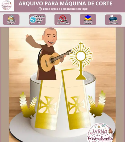 Arquivo de Corte Topo de Bolo - Frei Gilson