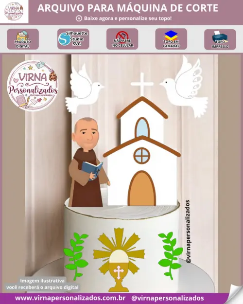 Arquivo de Corte Topo de Bolo - Frei Gilson