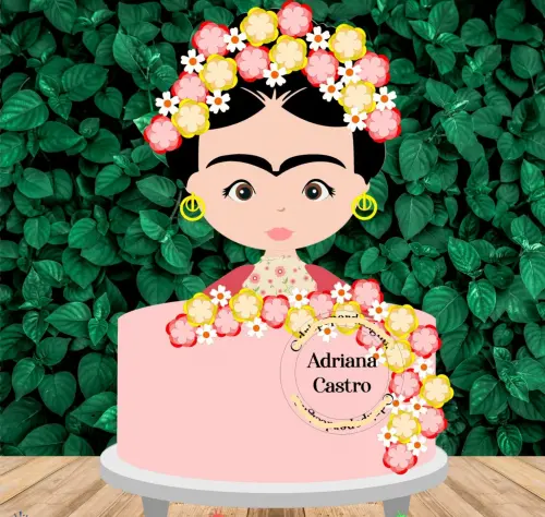 Arquivo de Corte Topo de Bolo - Frida Kahlo