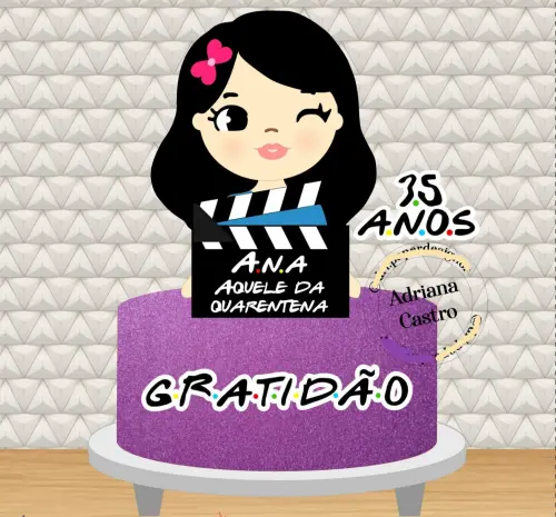 Arquivo de Corte Topo de Bolo - Friends