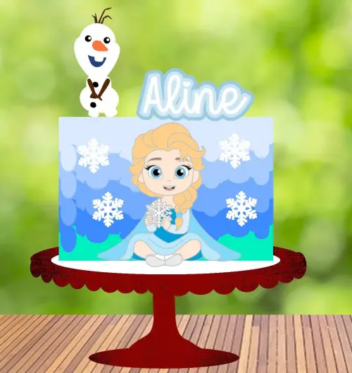 Arquivo de Corte Topo de Bolo - Frozen