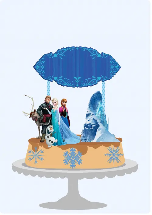 Arquivo de Corte Topo de Bolo - Frozen