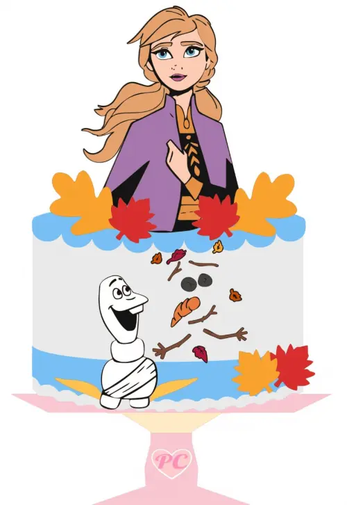 Arquivo de Corte Topo de Bolo - Frozen