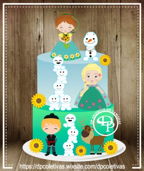 Arquivo de Corte Topo de Bolo - Frozen