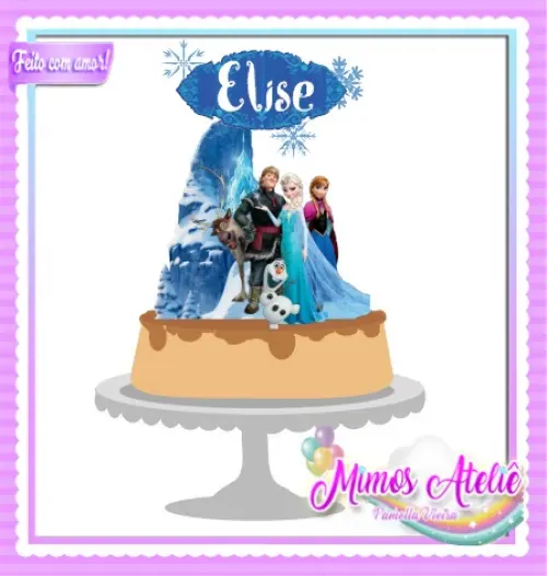 Arquivo de Corte Topo de Bolo - Frozen