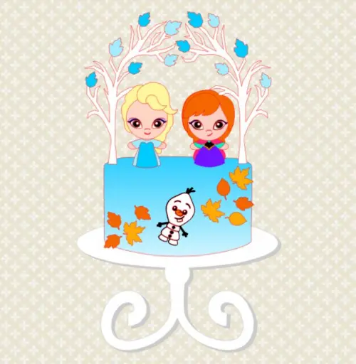 Arquivo de Corte Topo de Bolo - Frozen