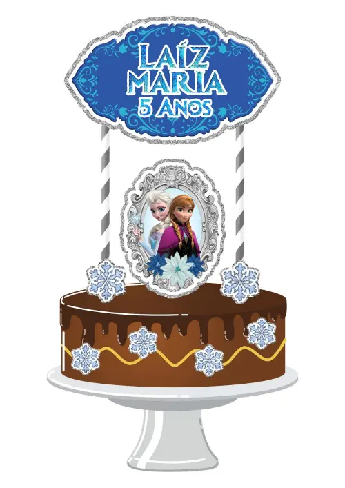 Arquivo de Corte Topo de Bolo - Frozen