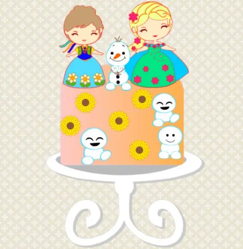 Arquivo de Corte Topo de Bolo - Frozen