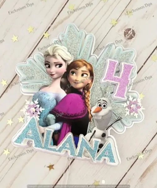 Arquivo de Corte Topo de Bolo - Frozen