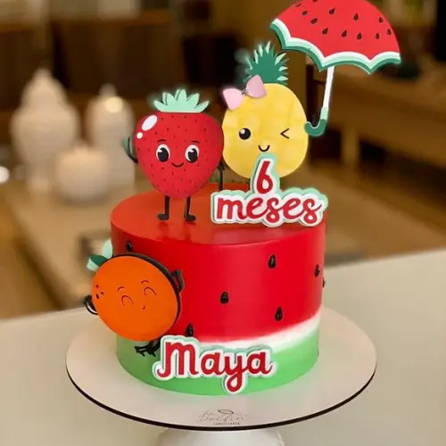 Arquivo de Corte Topo de Bolo - Frutas