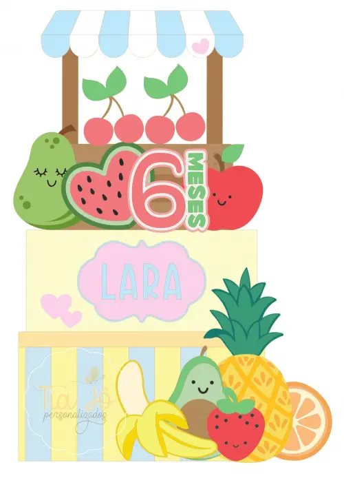 Arquivo de Corte Topo de Bolo - Frutas