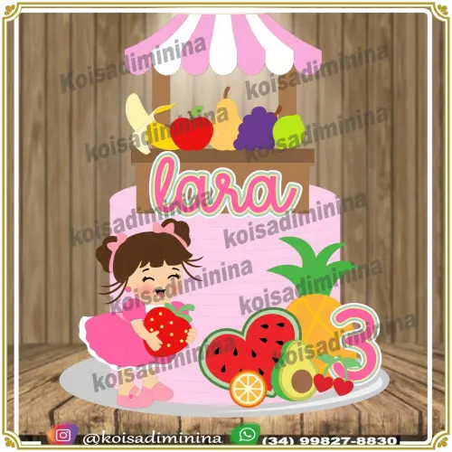 Arquivo de Corte Topo de Bolo - Frutas