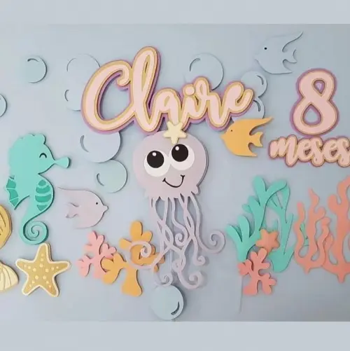 Arquivo de Corte Topo de Bolo - Fundo do Mar