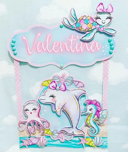 Arquivo de Corte Topo de Bolo - Fundo do Mar