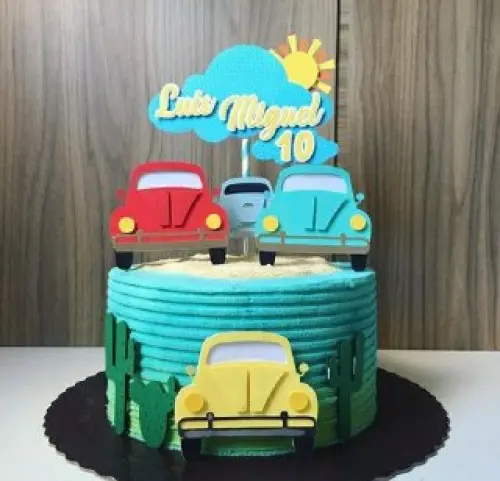 Arquivo de Corte Topo de Bolo - Fusca