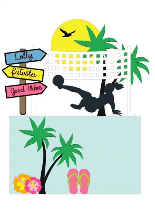 Arquivo de Corte Topo de Bolo - Futvolei