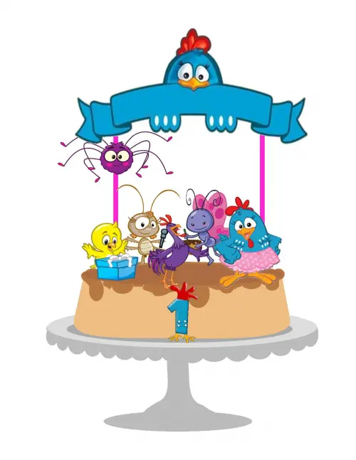 Arquivo de Corte Topo de Bolo - Galinha Pintadinha