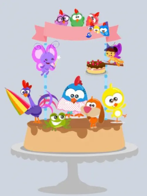 Arquivo de Corte Topo de Bolo - Galinha Pintadinha