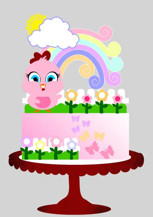 Arquivo de Corte Topo de Bolo - Galinha Pintadinha