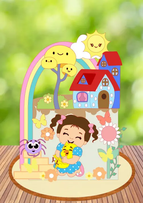 Arquivo de Corte Topo de Bolo - Galinha Pintadinha