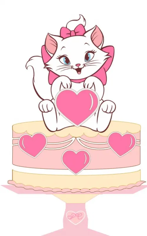 Arquivo de Corte Topo de Bolo - Gatinha Marie