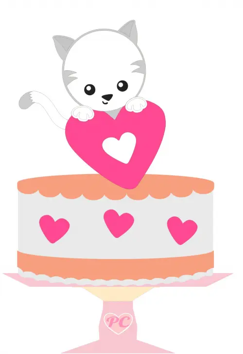 Arquivo de Corte Topo de Bolo - Gatinho