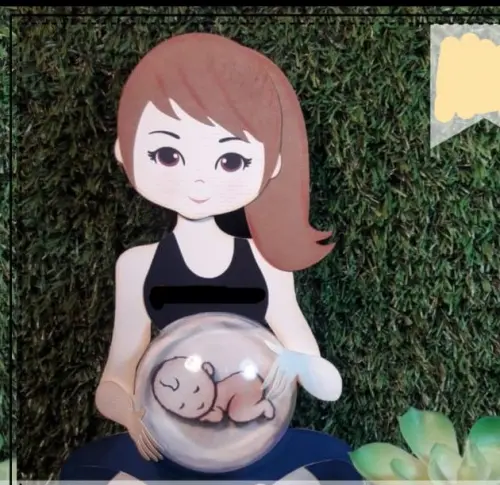 Arquivo de Corte Topo de Bolo - Gestante