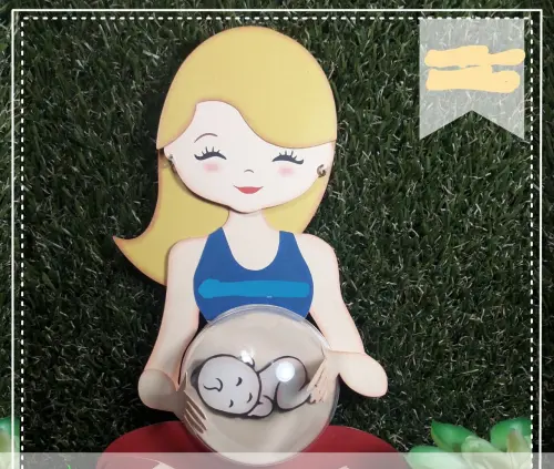 Arquivo de Corte Topo de Bolo - Gestante