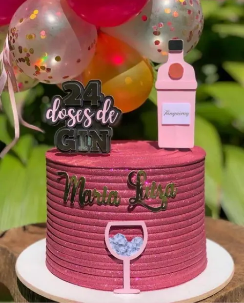 Arquivo de Corte Topo de Bolo - Gin