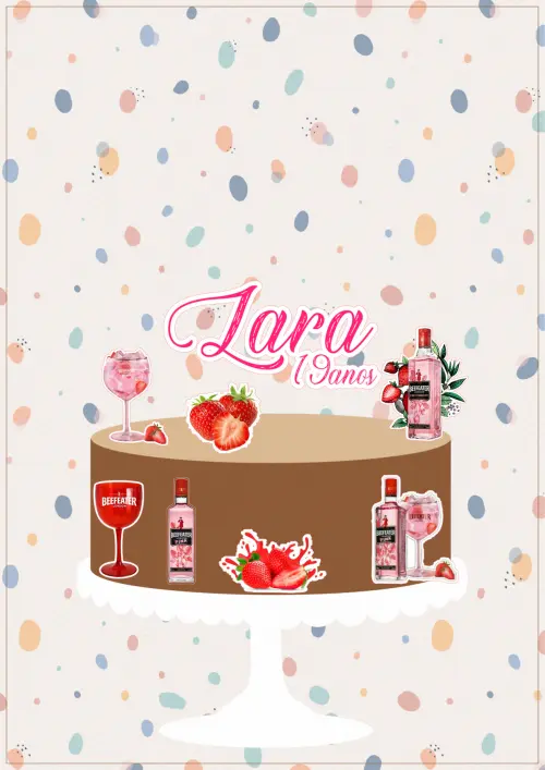 Arquivo de Corte Topo de Bolo - Gin