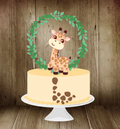 Arquivo de Corte Topo de Bolo - Girafinha