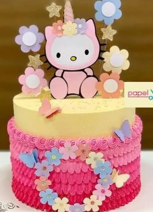 Arquivo de Corte Topo de Bolo - Hello Kitty e Sua Turma