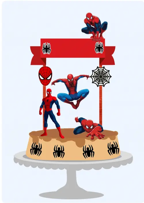 Arquivo de Corte Topo de Bolo - Homem Aranha