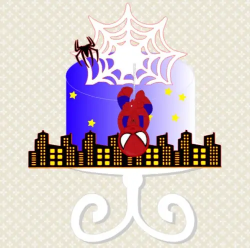 Arquivo de Corte Topo de Bolo - Homem Aranha