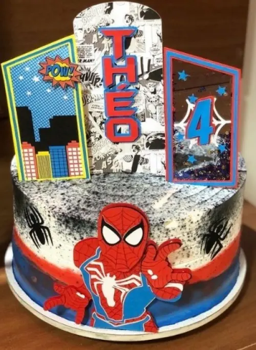 Arquivo de Corte Topo de Bolo - Homem Aranha