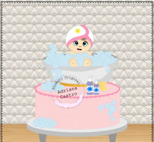 Arquivo de Corte Topo de Bolo - Hora do Banho