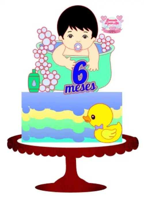 Arquivo de Corte Topo de Bolo - Hora do Banho