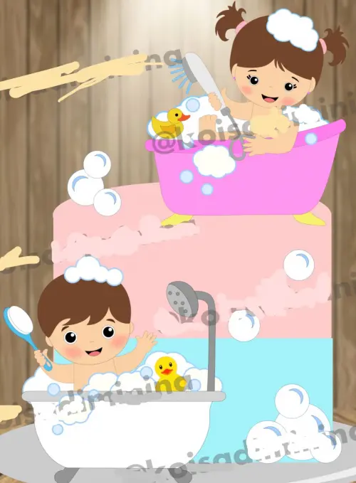 Arquivo de Corte Topo de Bolo - Hora do Banho