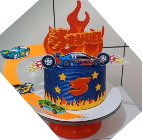 Arquivo de Corte Topo de Bolo - Hot Wheels
