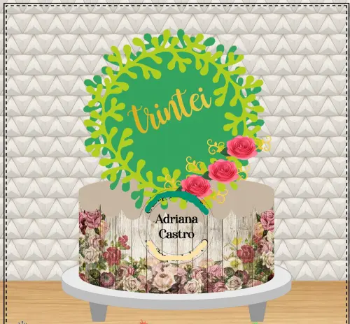 Arquivo de Corte Topo de Bolo - Idade 30tei