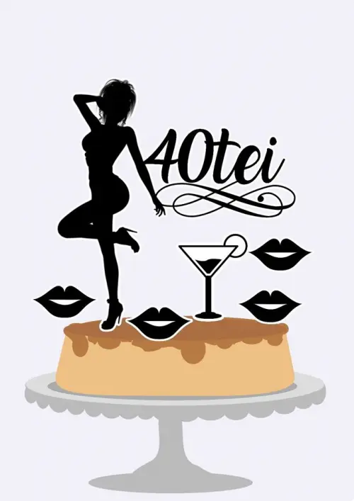 Arquivo de Corte Topo de Bolo - Idade 40tei