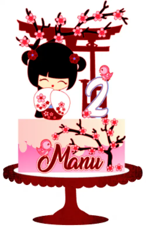 Arquivo de Corte Topo de Bolo - Japão