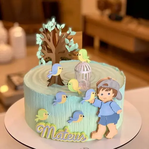 Arquivo de Corte Topo de Bolo - Jardim